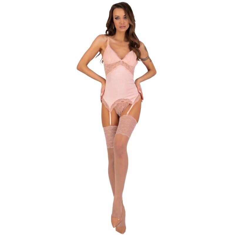 Buy Livco Corsetti Fashion - Persinne Peach Set Corset + Panty + Stockings LIVCO CORSETTI FASHION - PERSINNE PEACH SET CORSET + PANTY + STOCKINGS LIVCO CORSETTI SETS