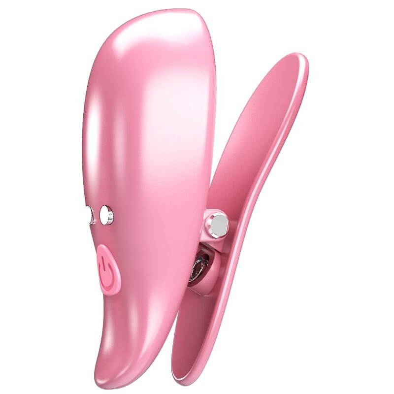 Pretty Love - Leaf Vibrating Nipple Clamps Pink PRETTY LOVE - LEAF VIBRATING NIPPLE CLAMPS PINK