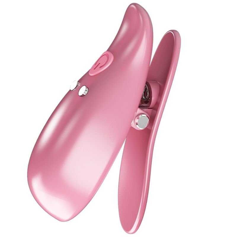 Pretty Love - Leaf Vibrating Nipple Clamps Pink PRETTY LOVE - LEAF VIBRATING NIPPLE CLAMPS PINK