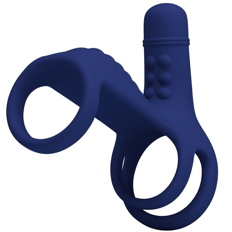 Buy Pretty Love - Elish Vibrating Ring With Extension Blue