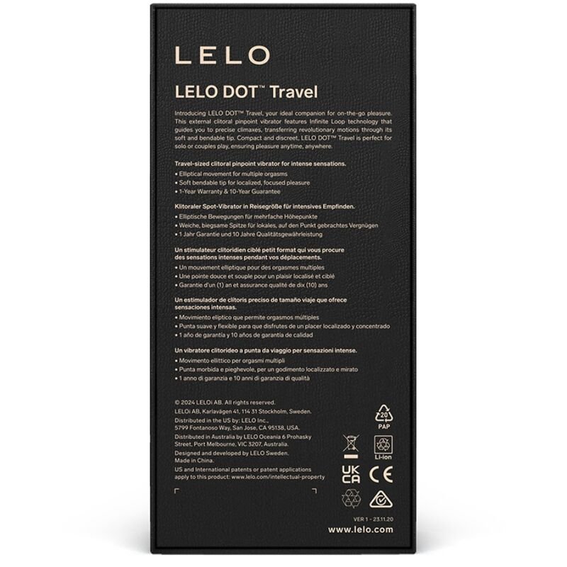 Lelo - Dot Travel Clitoris Stimulator Purple LELO - DOT TRAVEL CLITORIS STIMULATOR PURPLE