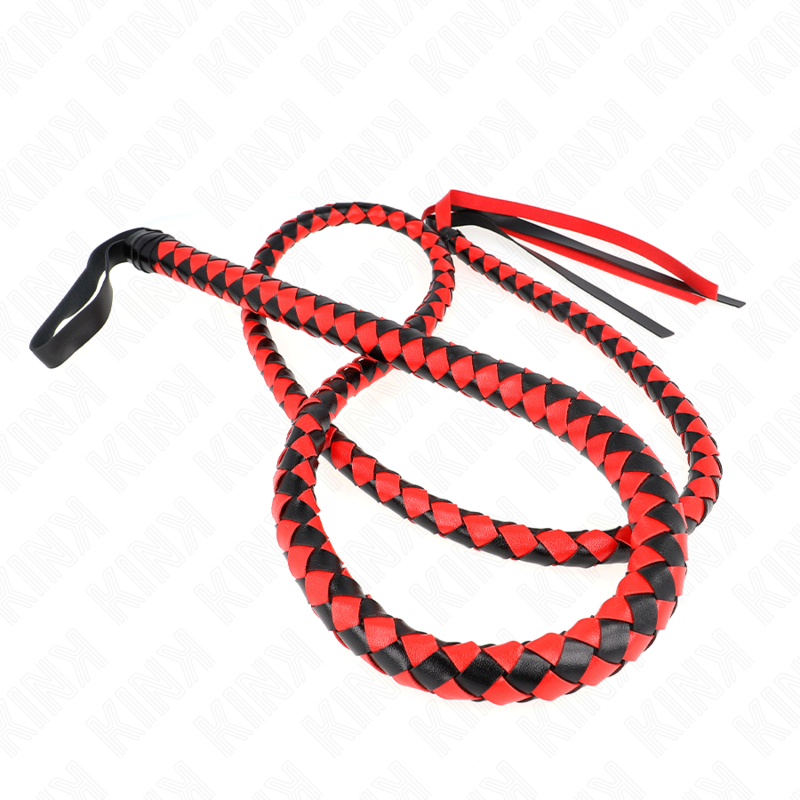 Kink - Red Long Snake Whip 210 Cm KINK - RED LONG SNAKE WHIP 210 CM