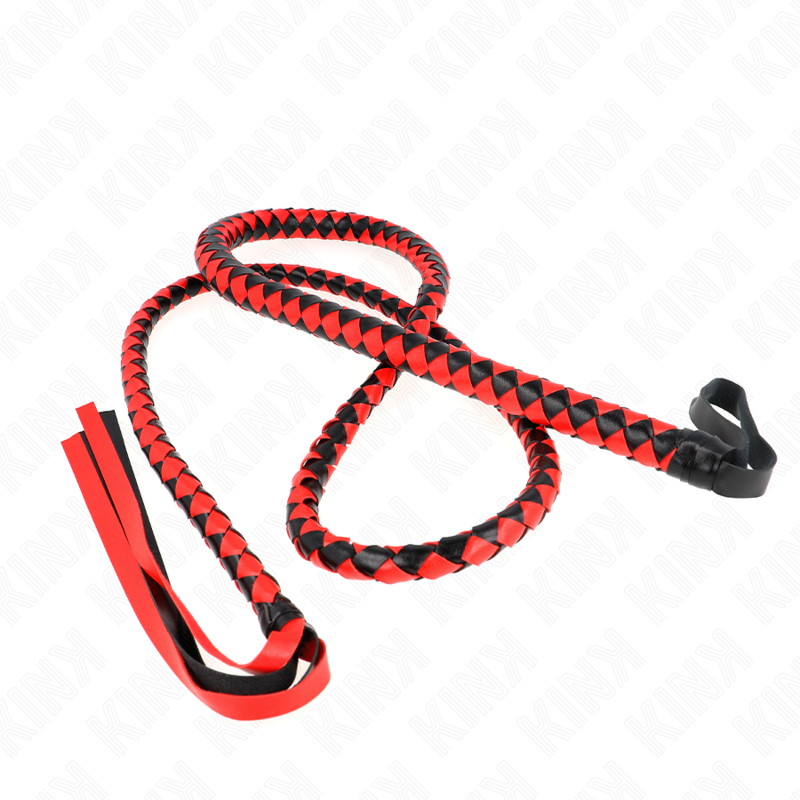 Kink - Red Long Snake Whip 210 Cm KINK - RED LONG SNAKE WHIP 210 CM