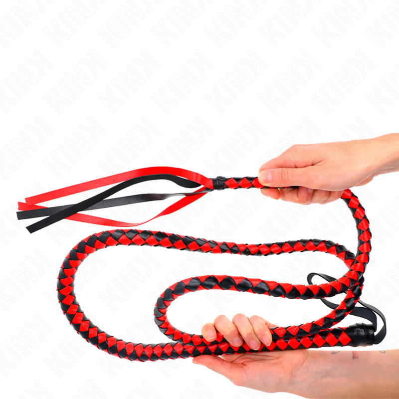 Kink - Red Long Snake Whip 210 Cm KINK - RED LONG SNAKE WHIP 210 CM