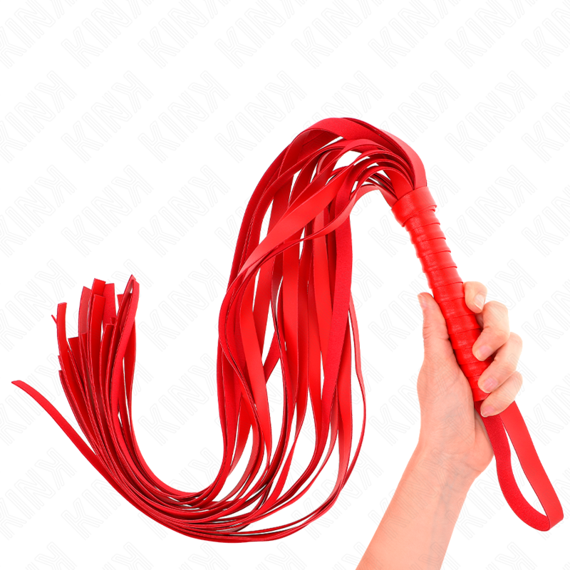 KINK - RED SHORT HANDLE LONG TAIL WHIP 70 CM KINK IMPACT & TOUCH