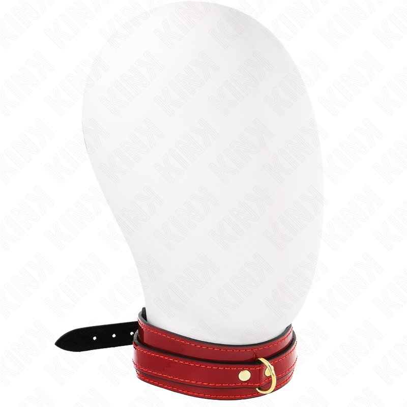 KINK - WINE RED ADJUSTABLE NECKLACE WITH GOLDEN DETAILS 29-42.5 CM X 4 CM KINK COLLAR & GAG