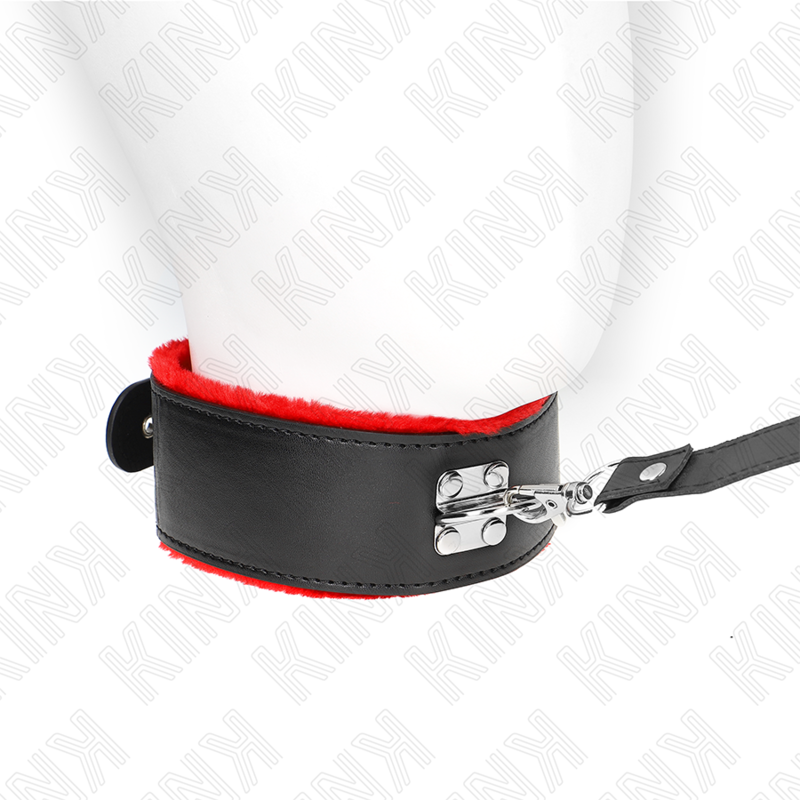 Kink - Necklace With Belt 116 Cm With Red Leather Strap Adjustable 40-48 Cm X 6 Cm KINK - NECKLACE WITH BELT 116 CM WITH RED LEATHER STRAP ADJUSTABLE 40-48 CM X 6 CM