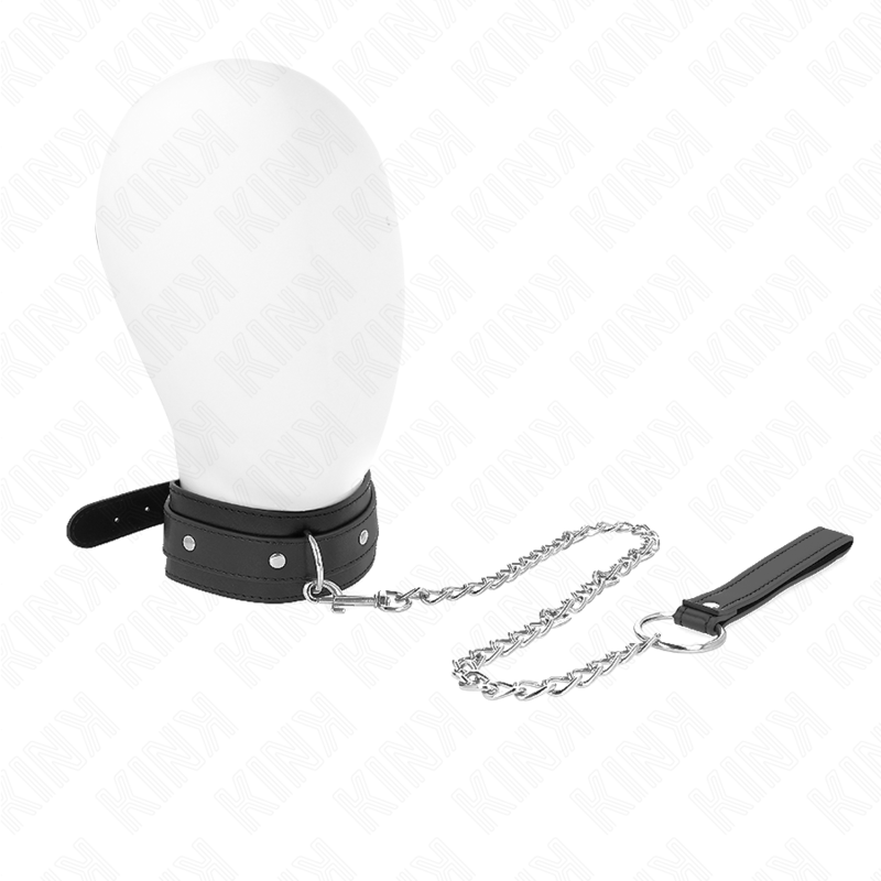 KINK - NECKLACE WITH LEASH 65 CM 1 RING ADJUSTABLE 38-49 CM X 5 CM KINK COLLAR & GAG