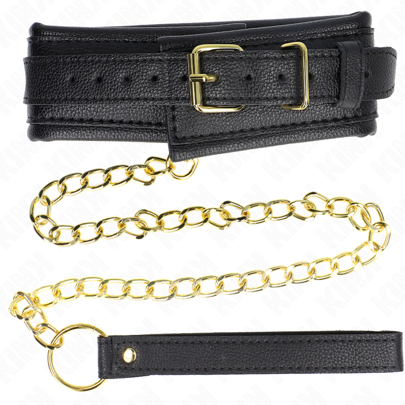 Kink - Necklace With Sponge Imitation Leather Strap Model 1 Adjustable 37-54 Cm X 3 Cm KINK - NECKLACE WITH SPONGE IMITATION LEATHER STRAP MODEL 1 ADJUSTABLE 37-54 CM X 3 CM