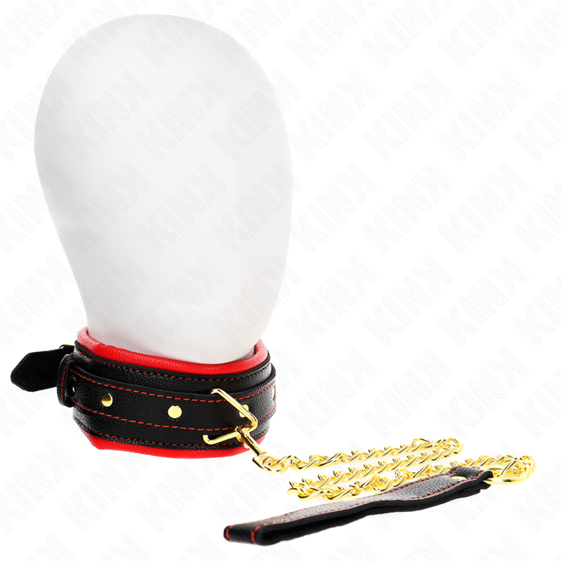 Kink - Necklace With Sponge Imitation Leather Strap Model 2 Adjustable 37-54 Cm X 3 Cm KINK - NECKLACE WITH SPONGE IMITATION LEATHER STRAP MODEL 2 ADJUSTABLE 37-54 CM X 3 CM