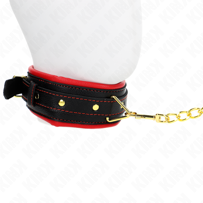 Kink - Necklace With Sponge Imitation Leather Strap Model 2 Adjustable 37-54 Cm X 3 Cm KINK - NECKLACE WITH SPONGE IMITATION LEATHER STRAP MODEL 2 ADJUSTABLE 37-54 CM X 3 CM