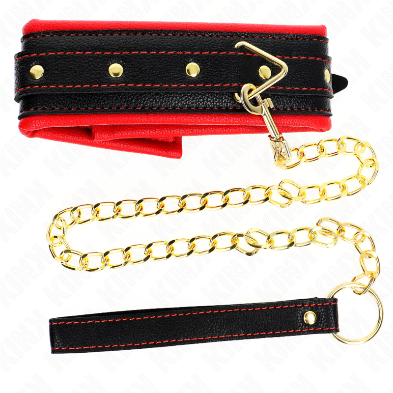 Kink - Necklace With Sponge Imitation Leather Strap Model 2 Adjustable 37-54 Cm X 3 Cm KINK - NECKLACE WITH SPONGE IMITATION LEATHER STRAP MODEL 2 ADJUSTABLE 37-54 CM X 3 CM