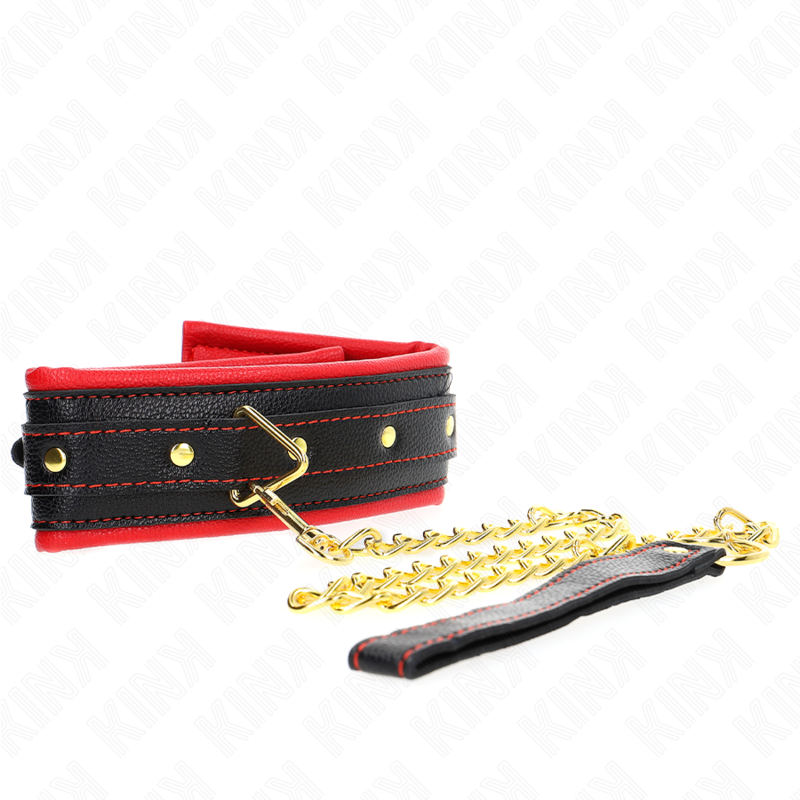 KINK - NECKLACE WITH SPONGE IMITATION LEATHER STRAP MODEL 2 ADJUSTABLE 37-54 CM X 3 CM KINK COLLAR & GAG
