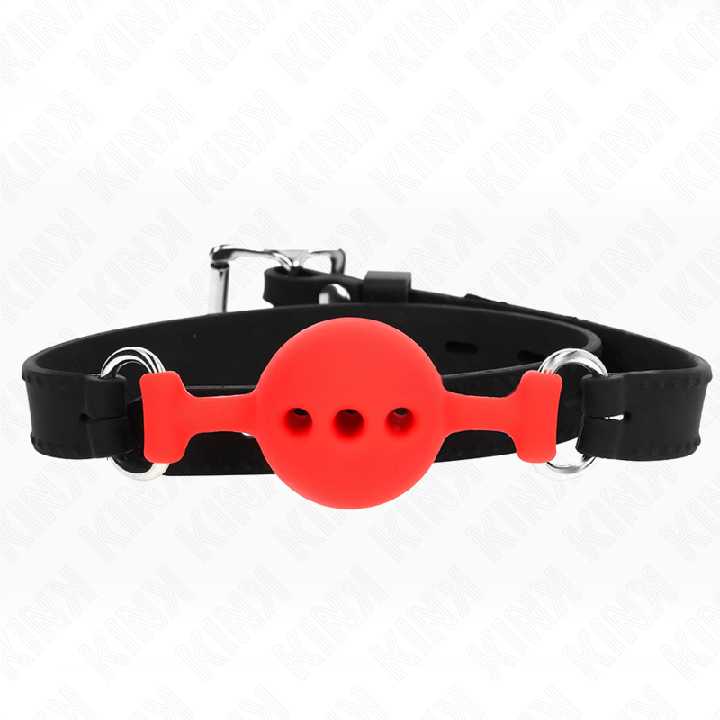 Buy Kink - Full Silicone Gag 55 X 2 Cm With 4 Cm Ball Size S Red Adjustable 35-51 Cm KINK - FULL SILICONE GAG 55 x 2 CM WITH 4 CM BALL SIZE S RED ADJUSTABLE 35-51 CM KINK COLLAR & GAG