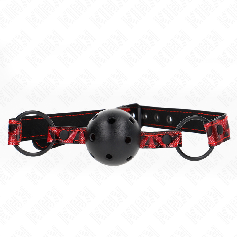 KINK - DIAMOND PATTERN BALL 4.5 CM GAG MODEL 2 64.5 CM ADJUSTABLE 42-60 CM KINK COLLAR & GAG
