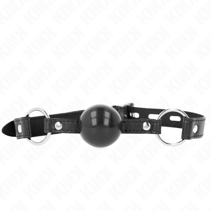 KINK - BLACK TPE BALL 4 CM GAG 60 x 2 CM KINK COLLAR & GAG