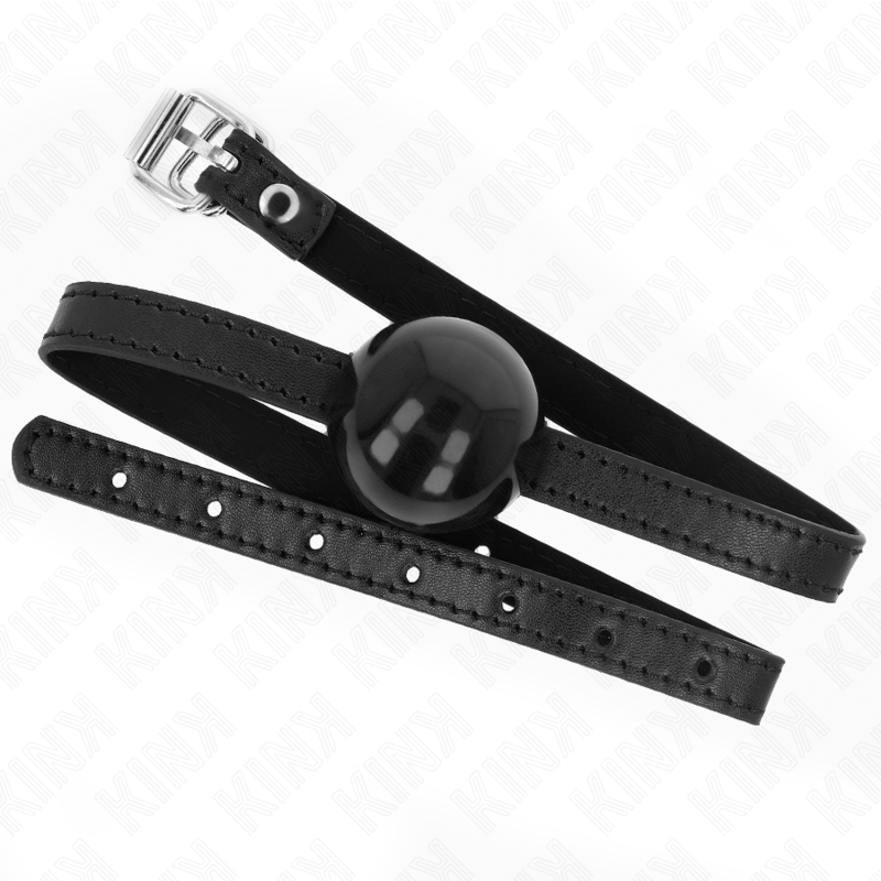 Kink - Black Single Solid Ball 4 Cm Gag 65 X 1.5 Cm KINK - BLACK SINGLE SOLID BALL 4 CM GAG 65 x 1.5 CM