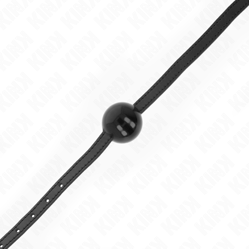 Kink - Black Single Solid Ball 4 Cm Gag 65 X 1.5 Cm KINK - BLACK SINGLE SOLID BALL 4 CM GAG 65 x 1.5 CM