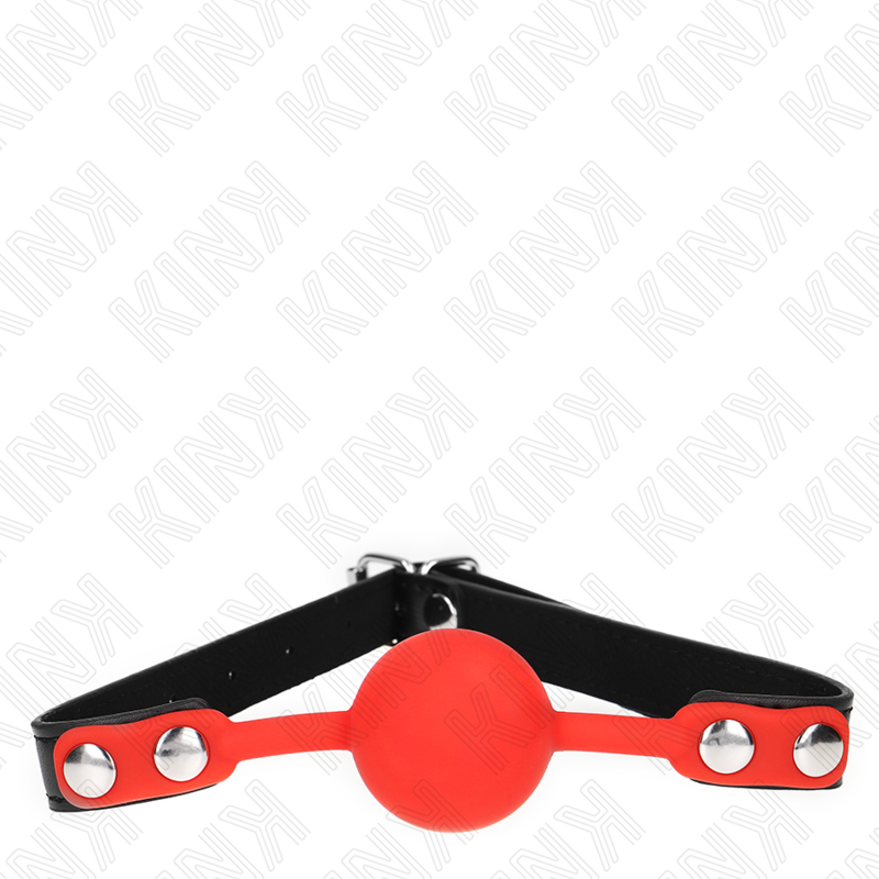 KINK - RED SILICONE BALL 4 CM GAG 60 x 2 CM KINK COLLAR & GAG