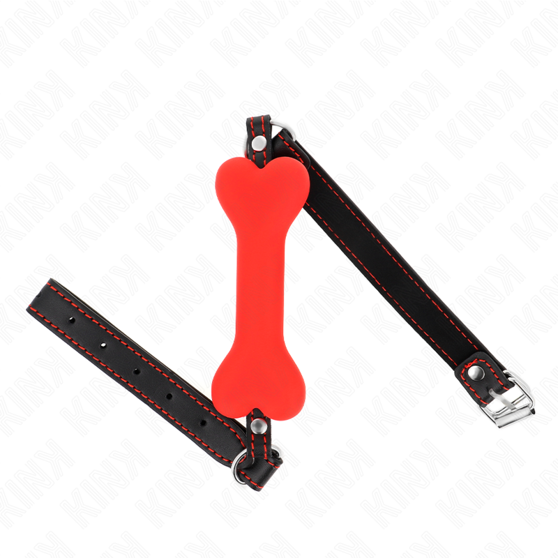 KINK - RED BONE 12 CM GAG 63 x 2 CM KINK COLLAR & GAG