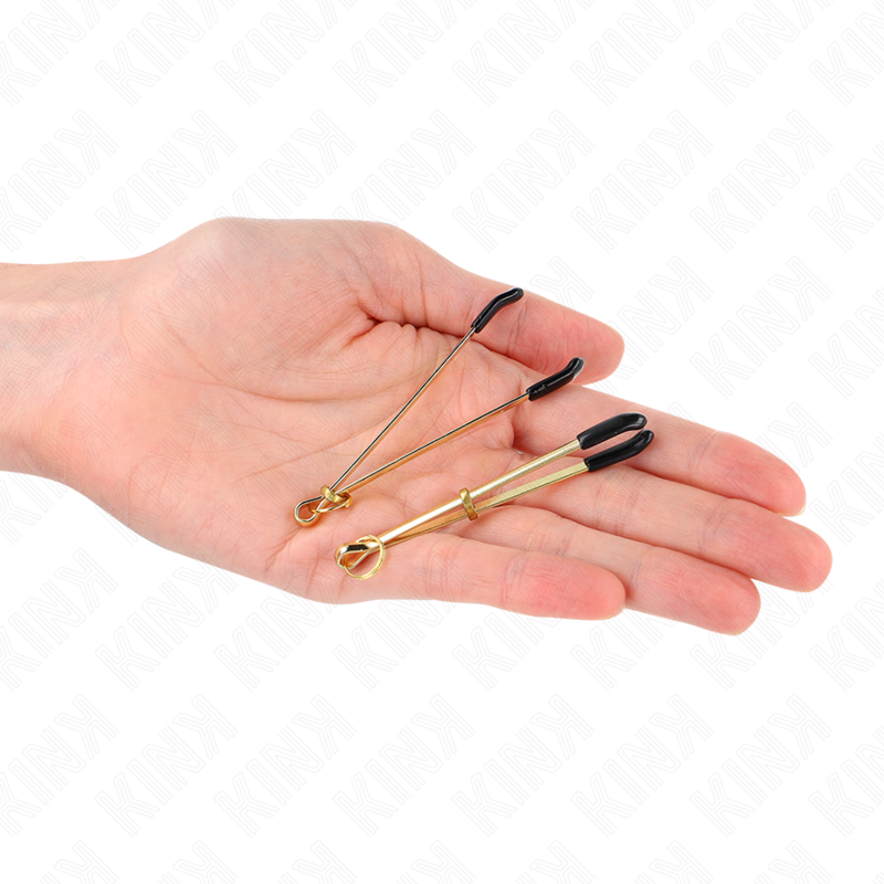 Kink - Thin Nipple Clamps Gold 7 Cm KINK - THIN NIPPLE CLAMPS GOLD 7 CM