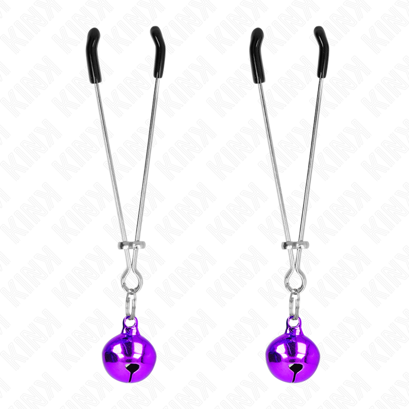 KINK - THIN BELL NIPPLE CLAMPS PURPLE 7 CM KINK NIPPLE GRIP