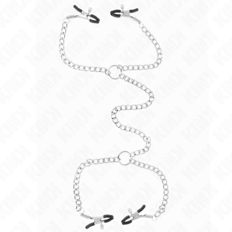 KINK - 4 CHAIN NIPPLE CLAMPS 32 CM WITH LITTLE CHAINS 14 CM KINK NIPPLE GRIP