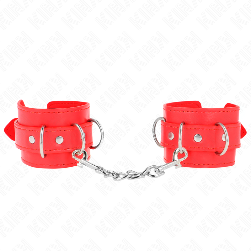 Buy Kink - 3 D-ring Wrist Restraints Adjustable Red 17.5-25 Cm X 6 Cm Kink - 3 D-ring Wrist Restraints Adjustable Red 17.5-25 Cm X 6 Cm