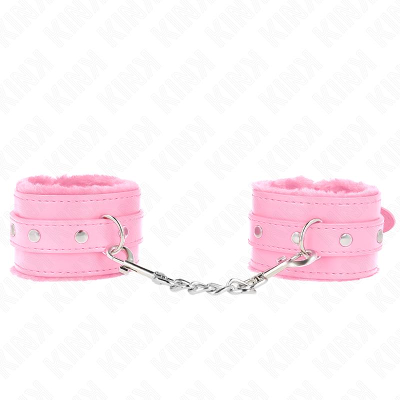 Buy Kink - Premium Fur Lined Wrist Restraints Pink With Pink Belt Adjustable 17-29 Cm X 6 Cm Kink - Premium Fur Lined Wrist Restraints Pink With Pink Belt Adjustable 17-29 Cm X 6 Cm