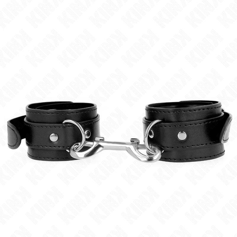 KINK - WRIST RESTRAINTS-SINGLE RIVET ROW BLACK ADJUSTABLE 17-28 CM X 5 CM KINK WRIST RESTRAINT