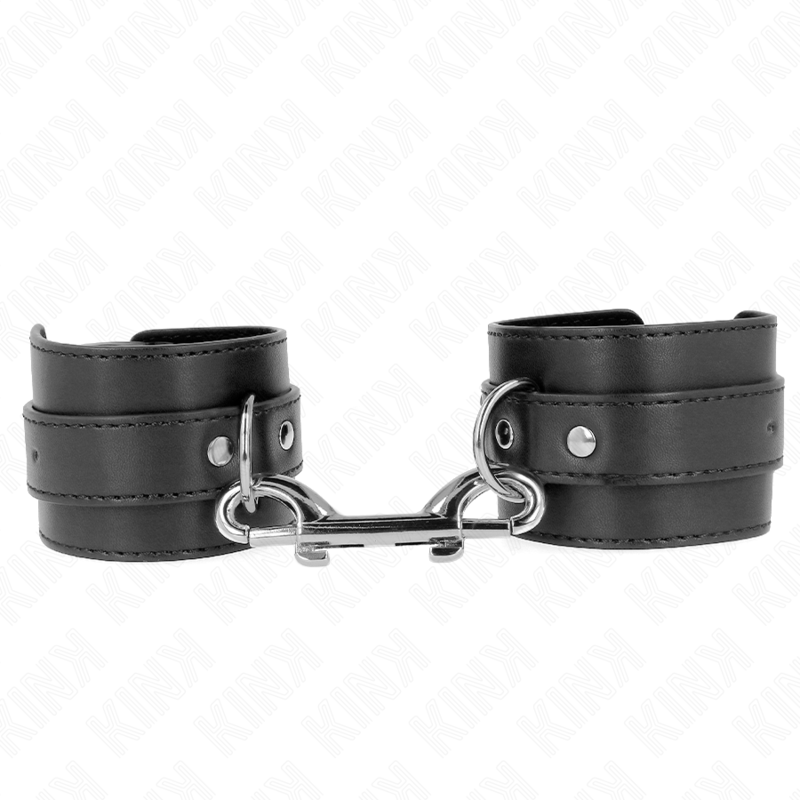 KINK - WRIST RESTRAINTS-SINGLE RIVET ROW AND BIG BUCKLE BLACK ADJUSTABLE 17-28 CM X 5 CM KINK WRIST RESTRAINT