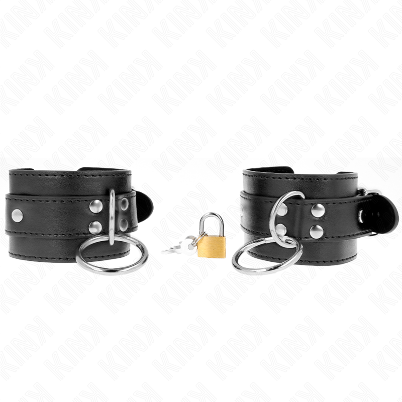 Kink - O-ring Locked Wrist Restraints Black Adjustable 20-28 Cm X 5.5 Cm