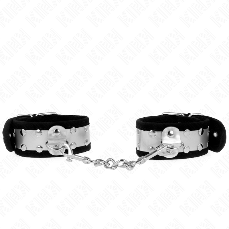Buy Kink - Thin Wrist Restraints Black / Silver 30 X 4 Cm Kink - Thin Wrist Restraints Black / Silver 30 X 4 Cm