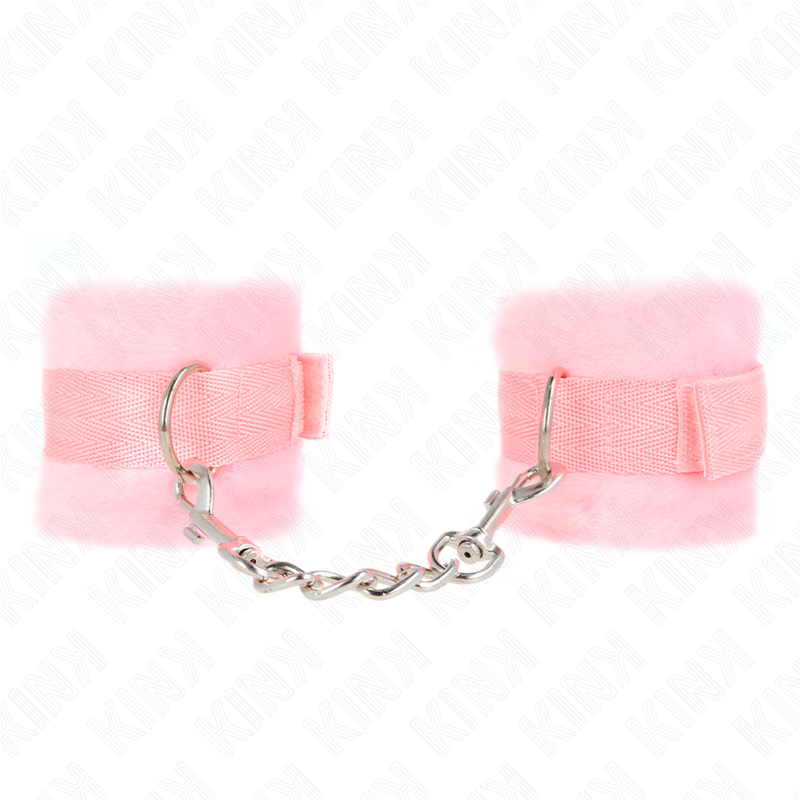 KINK - BEGINNER FUR HAND CUFFS PINK 30 X 7 CM KINK WRIST RESTRAINT