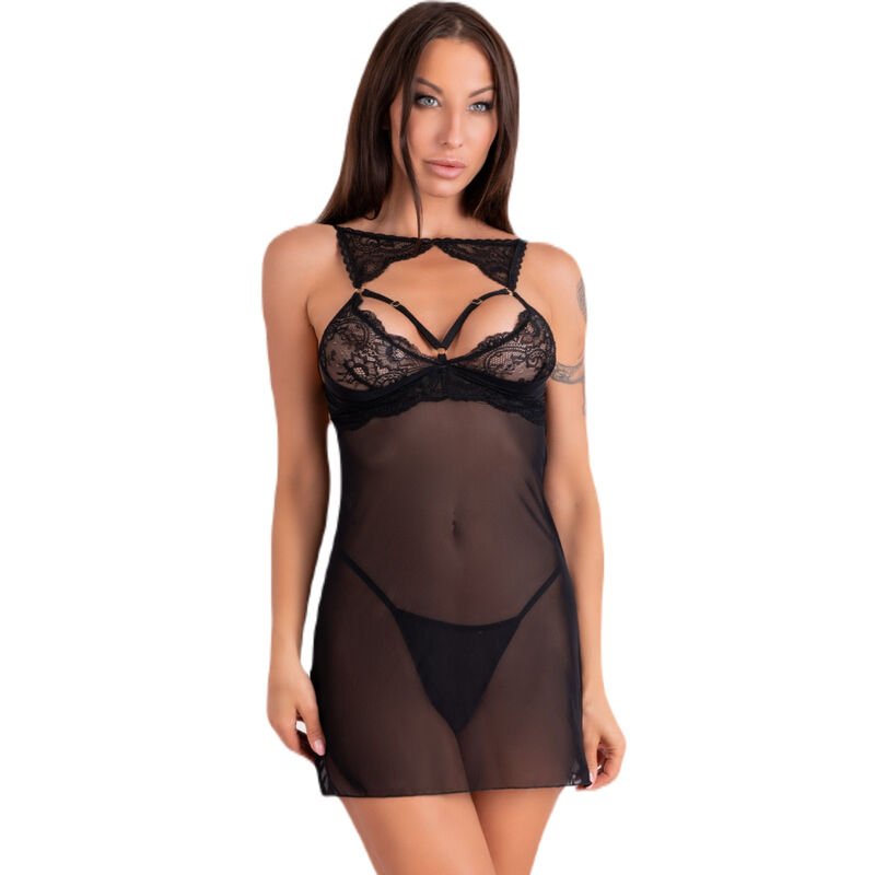 Buy Livco Corsetti Fashion - Krolina Lc 90734 Chemise + Thong Black L/xl LIVCO CORSETTI FASHION - KROLINA LC 90734 CHEMISE + THONG BLACK L/XL LIVCO CORSETTI SETS