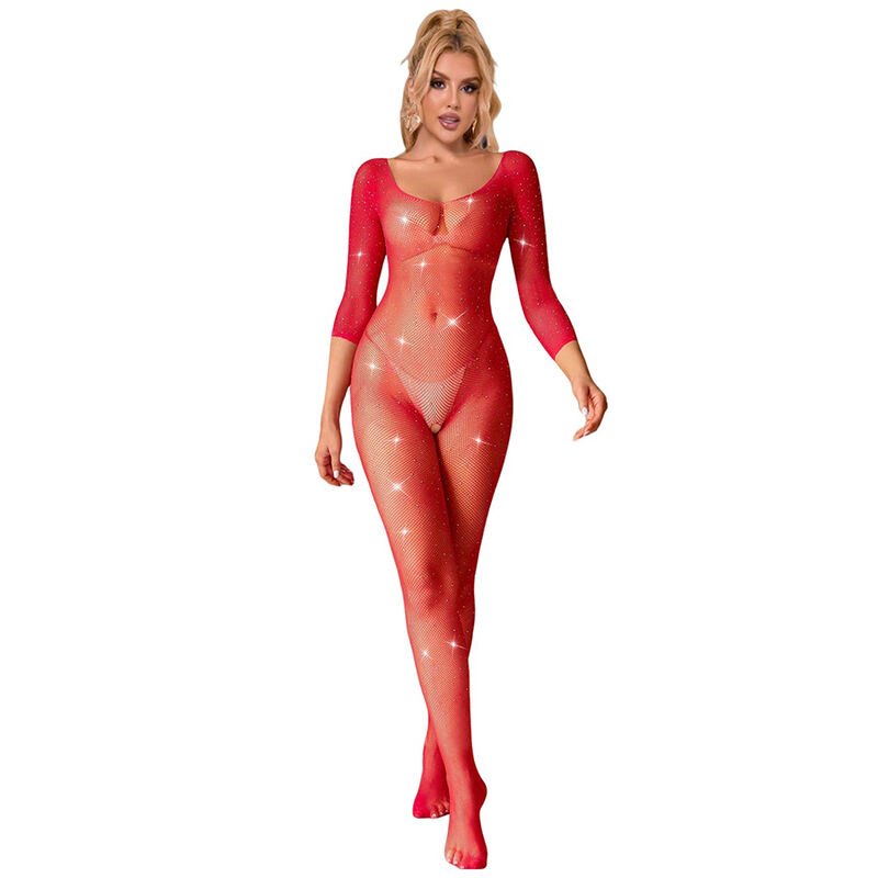 Buy Subblime - 952419 Fishnet Bodystocking With Diamonds Long Sleeve Red Xs/m SUBBLIME - 952419 FISHNET BODYSTOCKING WITH DIAMONDS LONG SLEEVE RED XS/M SUBBLIME BODYSTOCKINGS