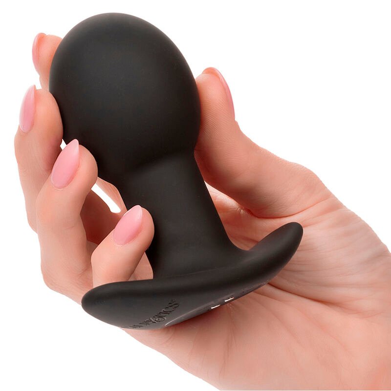 Calexotics - Rock Bottom Anal Plug 10 Vibrations Silicone Black CALEXOTICS - ROCK BOTTOM ANAL PLUG 10 VIBRATIONS SILICONE BLACK