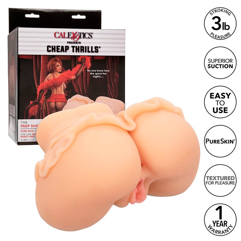 CALEXOTICS - THE PEEP SHOW GIRL DOUBLE REALISTIC MASTURBATOR FLESH CALEXOTICS