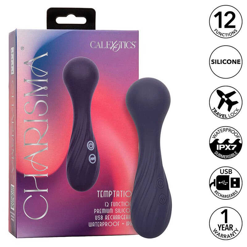 CALEXOTICS - CHARISMA TEMPTATION MASSAGER 12 FUNCTIONS PURPLE CALEXOTICS