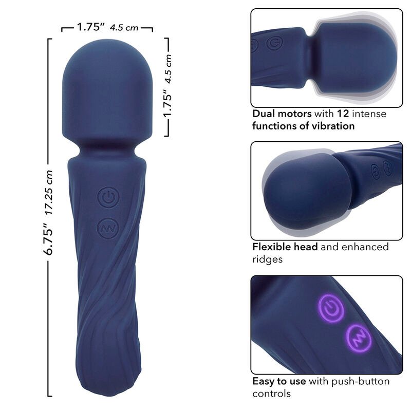 Calexotics - Charisma Allure Massager Dual Motors 12 Functions 17.25 Cm X 4.5 Cm Purple CALEXOTICS - CHARISMA ALLURE MASSAGER DUAL MOTORS 12 FUNCTIONS 17.25 CM X 4.5 CM PURPLE