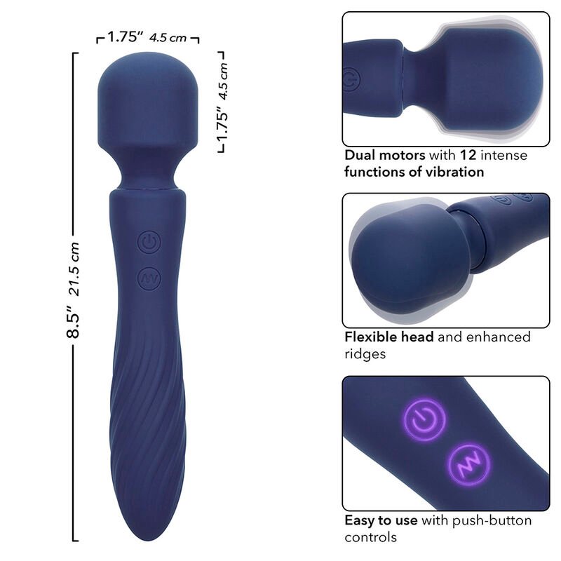 Calexotics - Charisma Mystique Massager Dual Motors 12 Functions 20,5 Cm X 4.5 Cm Purple CALEXOTICS - CHARISMA MYSTIQUE MASSAGER DUAL MOTORS 12 FUNCTIONS 20,5 CM X 4.5 CM PURPLE