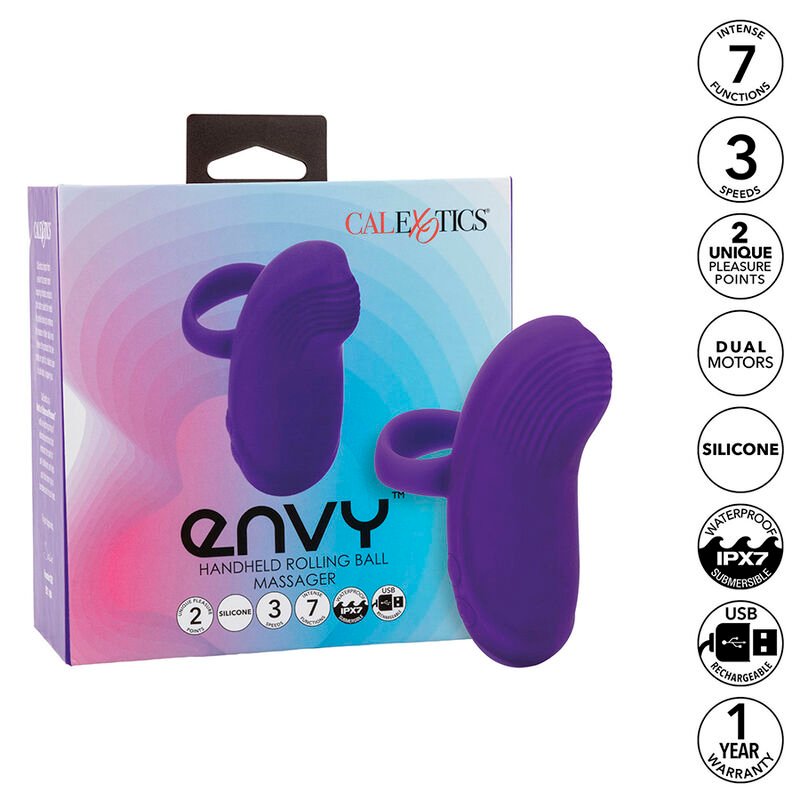 Buy Calexotics - Envy Handheld Rolling Ball Massager 7 Vibrations Purple