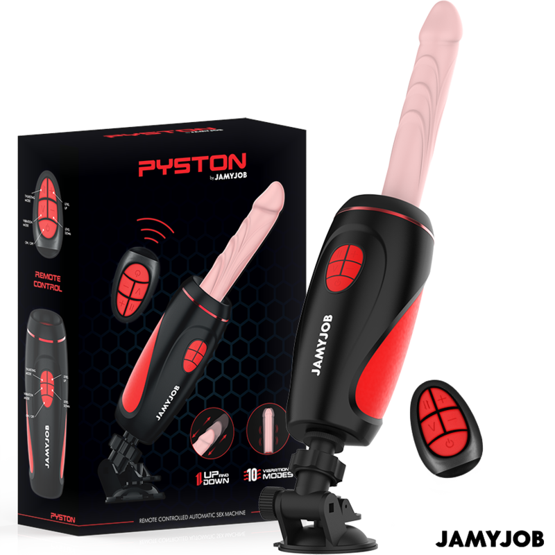 Buy Jamyjob - Pyston Base Automatic Masturbator With Remote Control Dildo