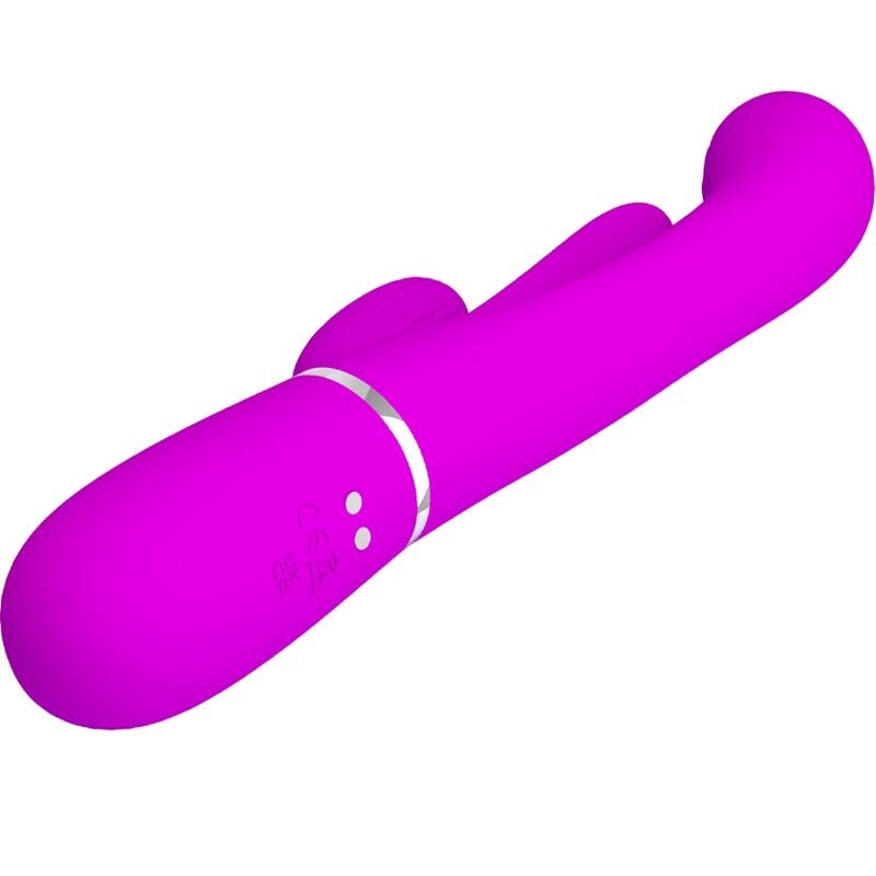 Pretty Love - Shania Triple Rabbit Vibrator Multifunction Pink PRETTY LOVE - SHANIA TRIPLE RABBIT VIBRATOR MULTIFUNCTION PINK