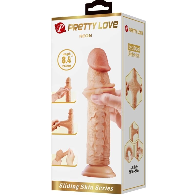 Pretty Love - Keon Realistic Dildo 21 Cm Flesh PRETTY LOVE - KEON REALISTIC DILDO 21 CM FLESH