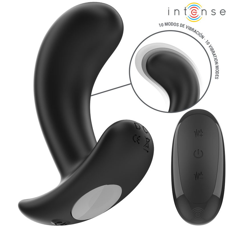INTENSE - CHANDLER ANAL PLUG 10 VIBRATIONS BLACK REMOTE CONTROL INTENSE ANAL TOYS