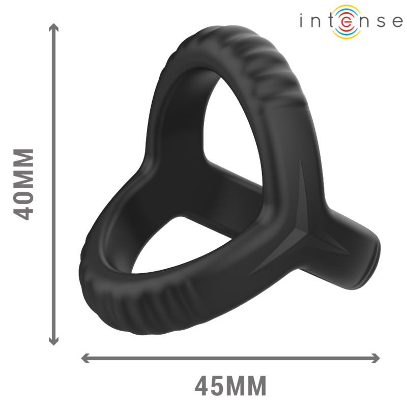 Buy Intense - Carson Double Silicone Penis Ring Black Model 4