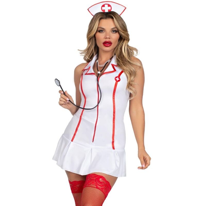 LEG AVENUE - HEAD NURSE COSTUME WHITE S/M LEG AVENUE COSTUMES