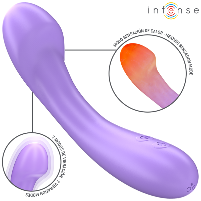 Buy Intense - Becky Vibrator 19 Cm Heatable 7 Vibrations Purple