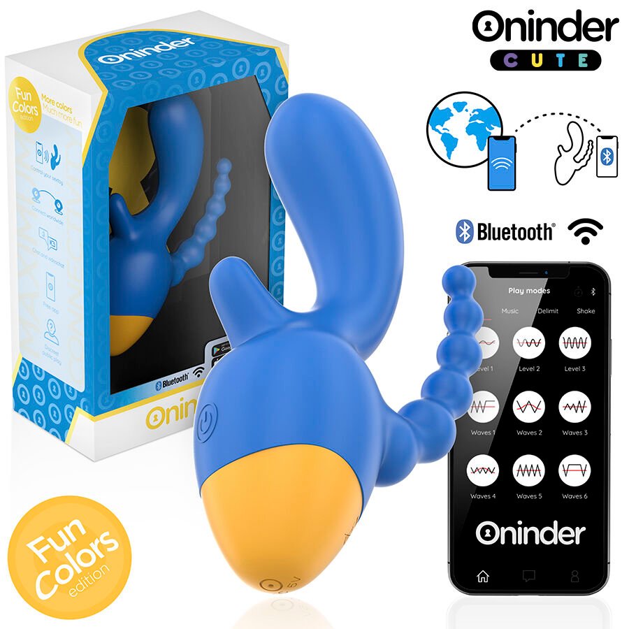 ONINDER CUTE - LOVE 3 SOME TRIPLE VIBRATOR - FREE WORLDWIDE APP ONINDER CUTE